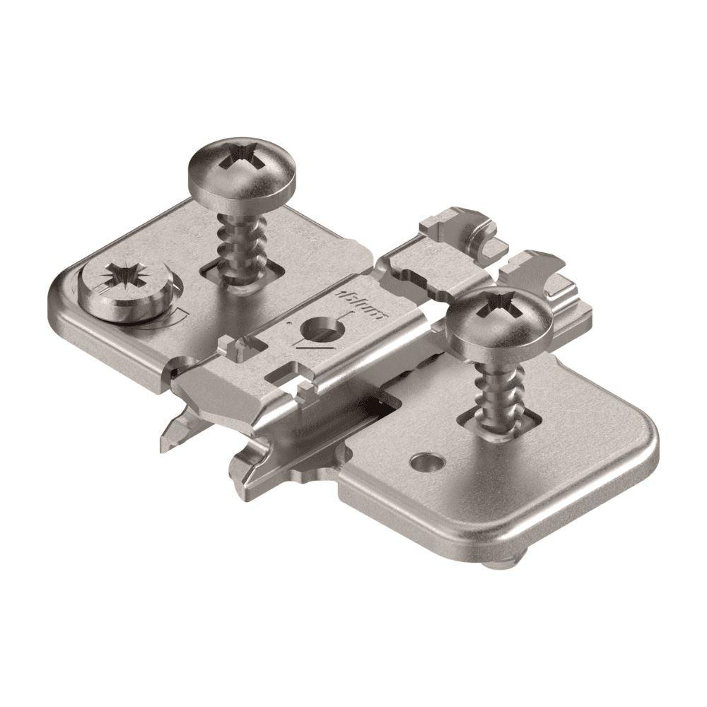 Blum Clip Mounting Plate, Cruciform, Expando, Pre - Mount 0mm Nickel 174H7100E - Bedrooms Plus