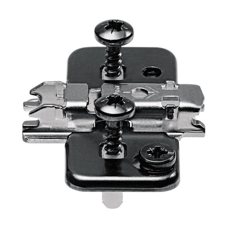 Blum Clip Mounting Plate, Cruciform, Expando, Pre - Mount 0mm Onyx Black 174H7100E - Bedrooms Plus