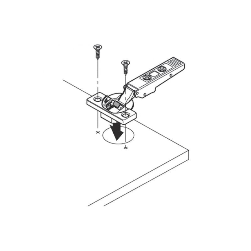 Blum Cliptop Soft Close 110° Hinge Nickel 71B3550 - Bedrooms Plus