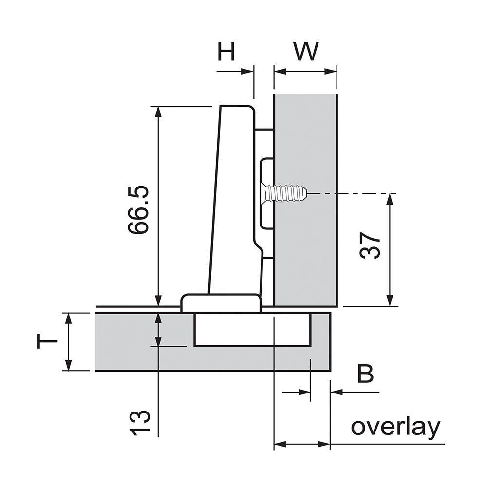 Blum Cliptop Soft Close 110° Hinge Nickel 71B3550 - Bedrooms Plus