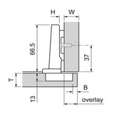 Blum Cliptop Soft Close 110° Hinge Nickel 71B3550 - Bedrooms Plus