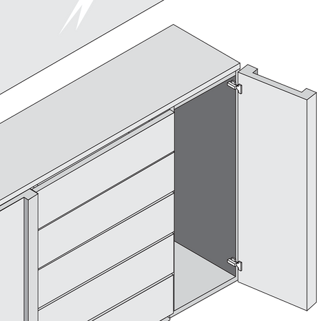 Blum Cliptop Soft Close 95° Hinge Sprung N.P. Nickel 71B3550 - Bedrooms Plus