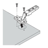 Blum Cliptop Standard 110° unsprung Hinge Nickel 70T3550.TL - Bedrooms Plus