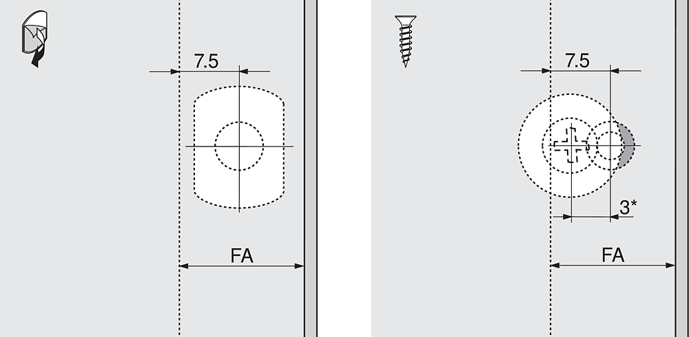 Blum Tip - On for Doors. Long Version With Magnet - Carbon Black / Platinum Grey / Silk White 956A1004 - Bedrooms Plus