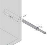 Blum Tip - On for Doors. Long Version With Magnet - Carbon Black / Platinum Grey / Silk White 956A1004 - Bedrooms Plus