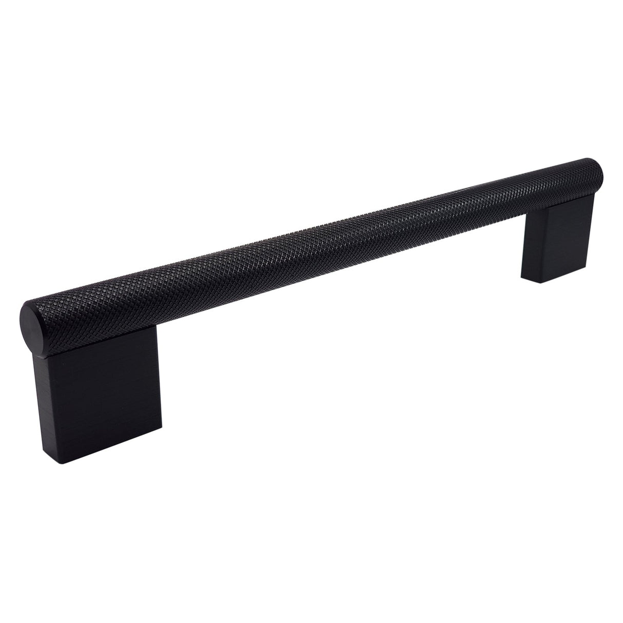 Broxburn Knurled Bar Handle 192mm - Brushed Black Cabinet Door Handles - Bedrooms Plus