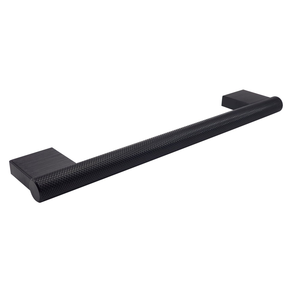 Broxburn Knurled Bar Handle 192mm - Brushed Black Cabinet Door Handles - Bedrooms Plus