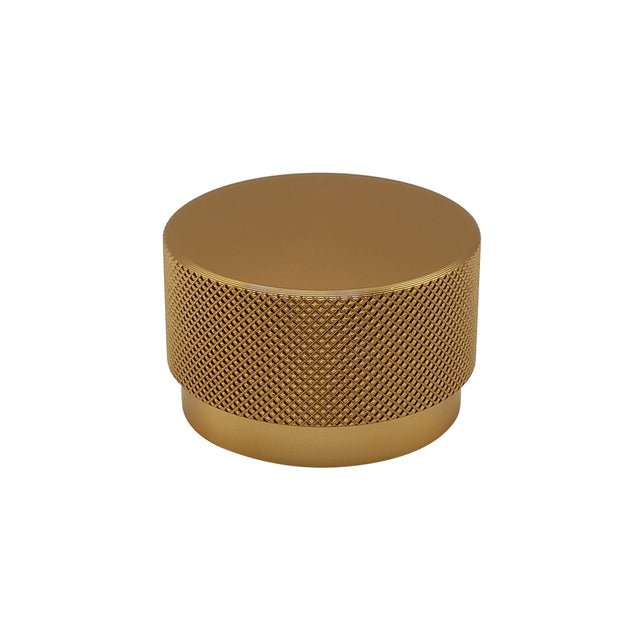 Broxburn Knurled Knob Handle - Brushed Brass Cabinet Door Handles - Bedrooms Plus