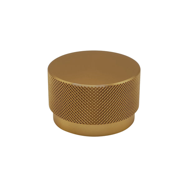 Broxburn Knurled Knob Handle - Brushed Brass Cabinet Door Handles - Bedrooms Plus