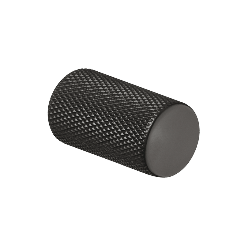 Broxburn Knurled Knob Handle - Matt Black Cabinet Knurled Cabinet Door Handles - Bedrooms Plus