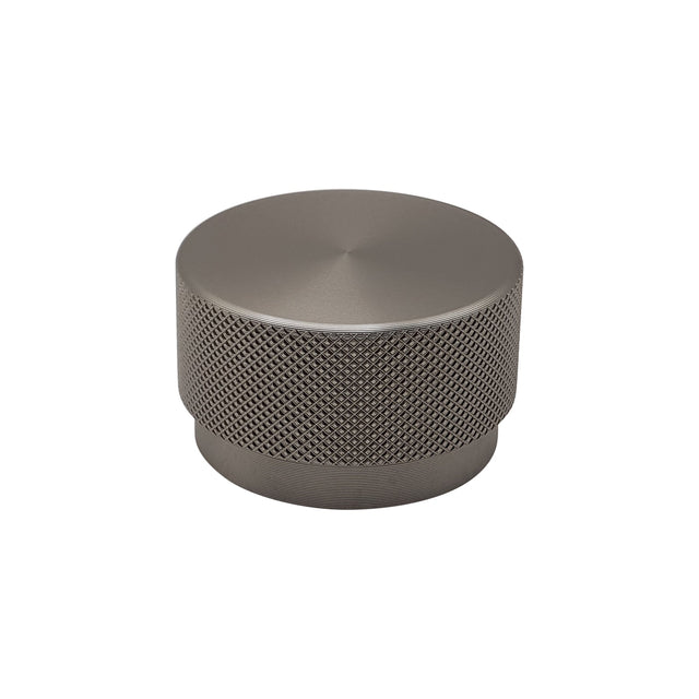 Broxburn Knurled Knob Handle – Stainless Steel Effect Cabinet, Drawer & Cupboard Pull - Bedrooms Plus