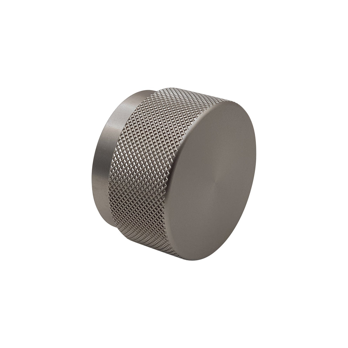 Broxburn Knurled Knob Handle – Stainless Steel Effect Cabinet, Drawer & Cupboard Pull - Bedrooms Plus
