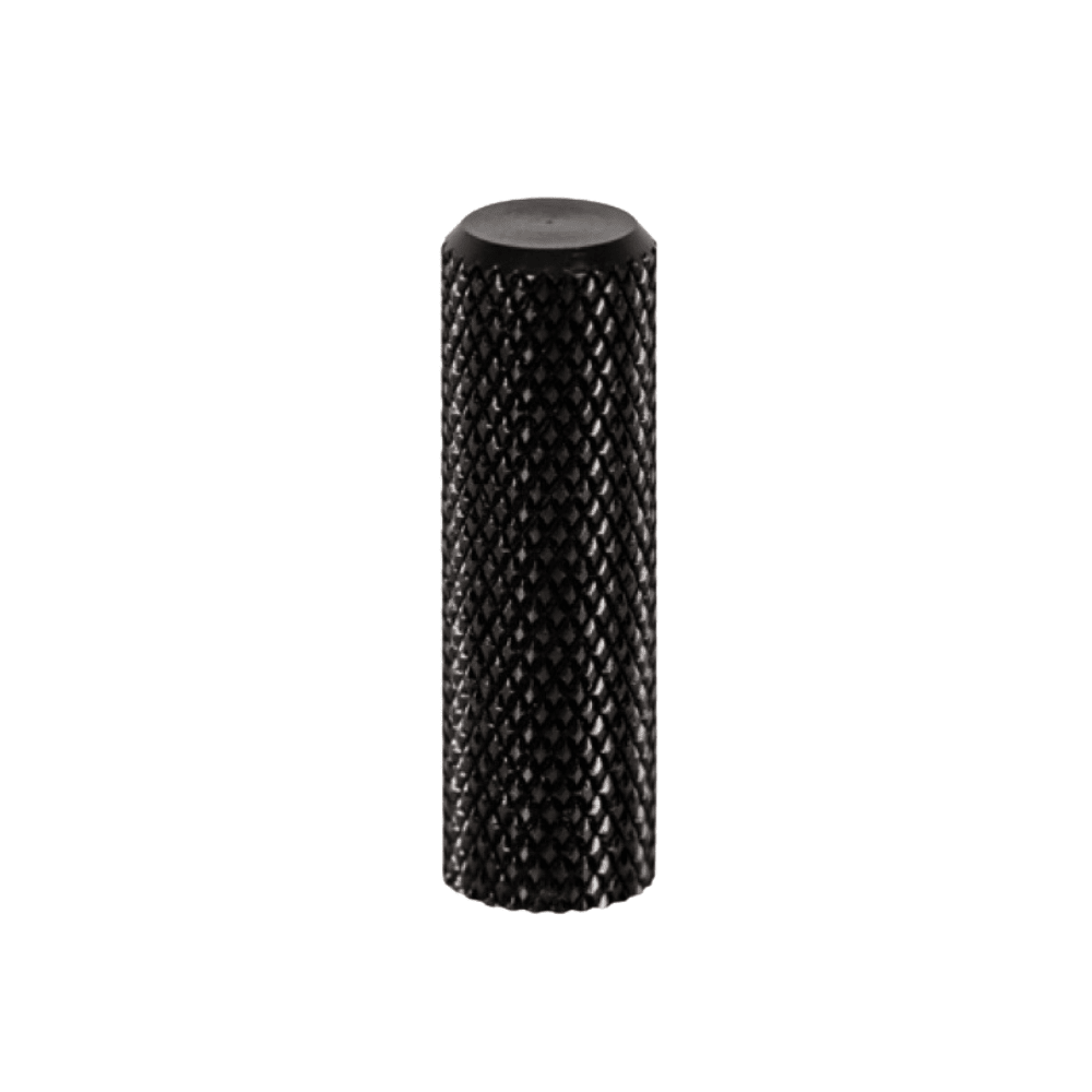 Broxburn Knurled Mini Knob Handle – Brushed Black Cabinet, Drawer & Cupboard Knurled Pull - Bedrooms Plus