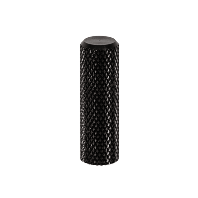 Broxburn Knurled Mini Knob Handle – Brushed Black Cabinet, Drawer & Cupboard Knurled Pull - Bedrooms Plus