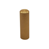 Broxburn Knurled Mini Knob Handle - Brushed Brass Knurled Cabinet Door Handles - Bedrooms Plus