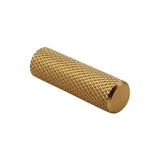 Broxburn Knurled Mini Knob Handle - Brushed Brass Knurled Cabinet Door Handles - Bedrooms Plus