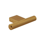 Broxburn Knurled Mini T Knob Handle - Dark Brass Knurled Cabinet Door Handles - Bedrooms Plus