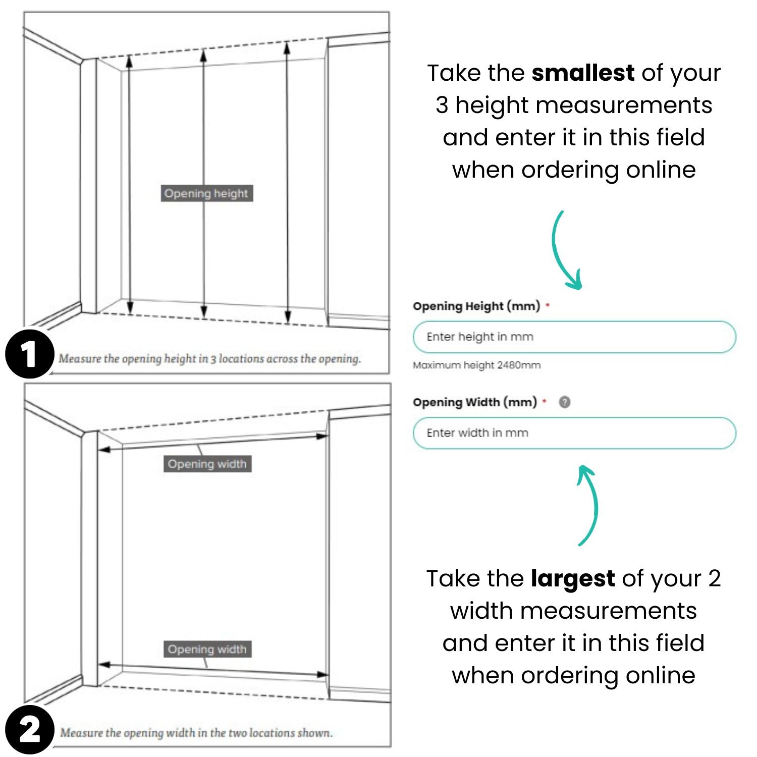 Brushed Black Curve Sliding Door Wardrobe Kit - 4 Door 4 Panel Mirror - Made To Measure - Bedrooms Plus