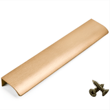 Brushed Brass Aluminium Cabinet Handle – Modern Cupboard, Drawer & Door Pull (Pack of 10) - Bedrooms Plus