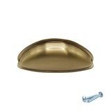 Brushed Brass Cup Handle – 79mm Cabinet Drawer Pull (64mm Centres) | M4TEC VG3 Series - Bedrooms Plus