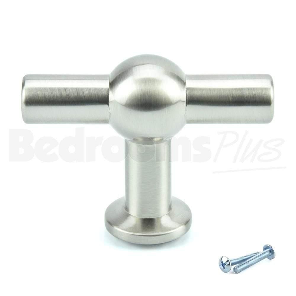 Brushed Nickel Cupboard Knob Handle M4TEC Trossach P9 - Bedrooms Plus