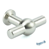 Brushed Nickel Cupboard Knob Handle M4TEC Trossach P9 - Bedrooms Plus