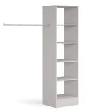 Cashmere Deluxe Tower Shelving Unit with 5 Shelves and Hanging Bars - Bedrooms Plus