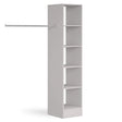 Cashmere Deluxe Tower Shelving Unit with 5 Shelves and Hanging Bars - Bedrooms Plus