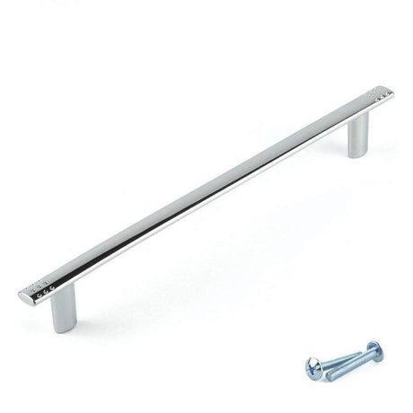 Chrome Slimline Cupboard Door Handle Carrbridge M4TEC E4 - Bedrooms Plus