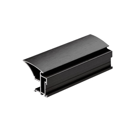 Curve Bronze Glass Sliding Door Wardrobe Kit 2 Panel with Brushed Black Frame - Bedrooms Plus