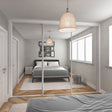 Curve Gloss White & Mirror 3 Door Sliding Wardrobe Doors - Bedrooms Plus