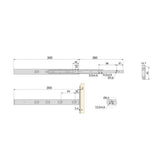 Emuca Pair of Full extension ball bearing runners for drawers with push and soft closing, height 45mm, length 300mm, Steel, Zinc plated - Bedrooms Plus