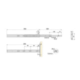 Emuca Pair of Full extension ball bearing slides for drawers with push and soft closing, height 45mm, length 350mm, Steel, Zinc plated - Bedrooms Plus