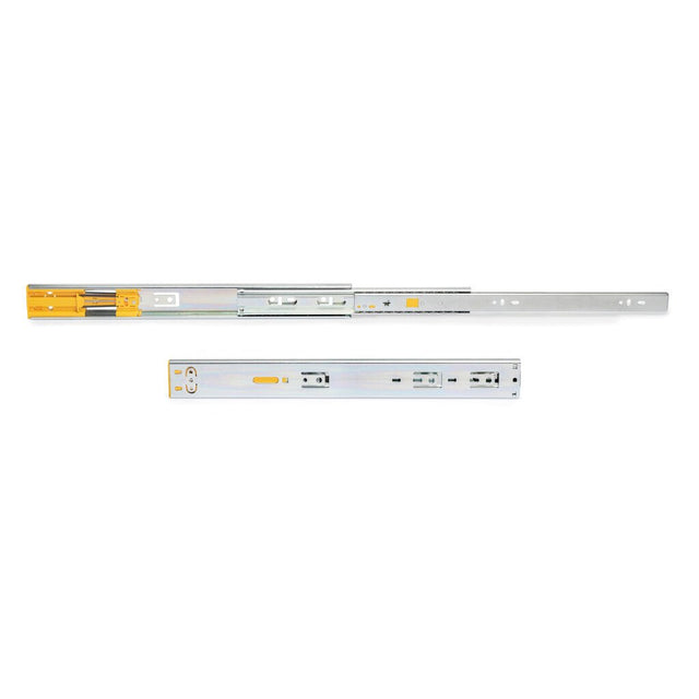 Emuca Pair of Full extension ball bearing slides for drawers with push and soft closing, height 45mm, length 600mm, Steel, Zinc plated - Bedrooms Plus
