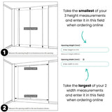 Graphite Shaker Sliding Door Wardrobe Kit - 2 Door Full Panel Mirror - Made To Measure - Bedrooms Plus