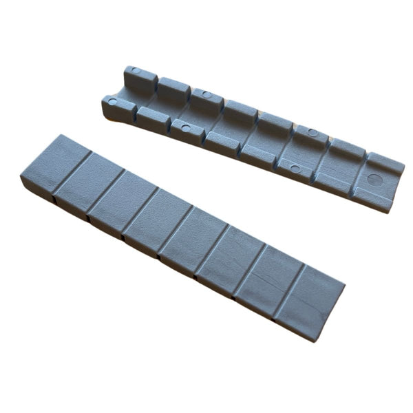 Grey Plastic Shim Wedge Strips 100mm X 1 - 8mm X 20mm - 100 PACK - Bedrooms Plus