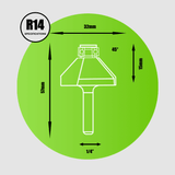 Key Blades 1/4" Chamfer Bearing Router Cutter 32mm - R14 - Bedrooms Plus