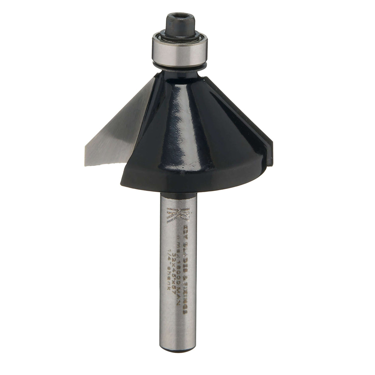 Key Blades 1/4" Chamfer Bearing Router Cutter 32mm - R14 - Bedrooms Plus