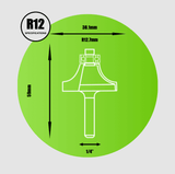 Key Blades 1/4" Rounding Over Router Cutter 12.7mm Radius - R12 - Bedrooms Plus