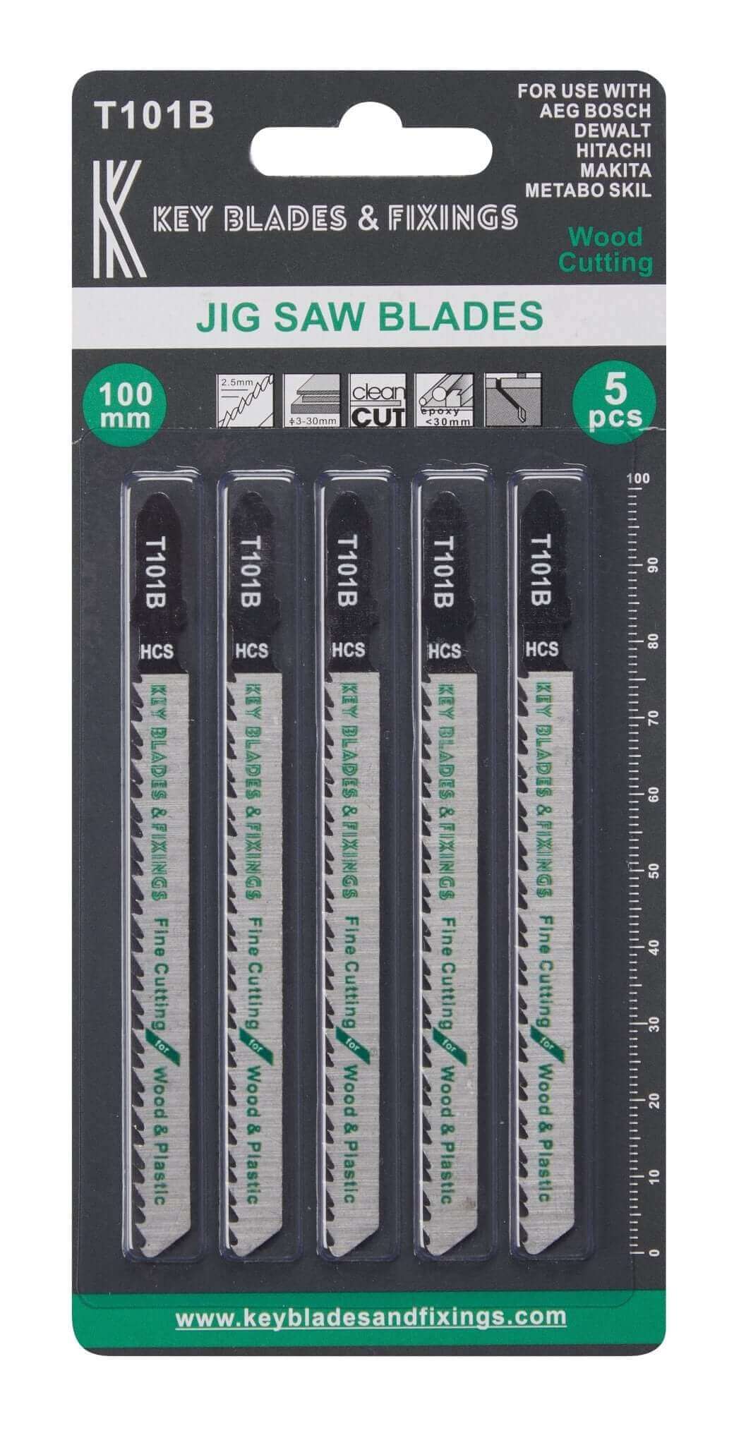 Key Blades T101B Jigsaw Blades 5 Pack - 1111 - Bedrooms Plus