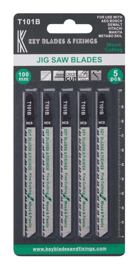 Key Blades T101B Jigsaw Blades 5 Pack - 1111 - Bedrooms Plus