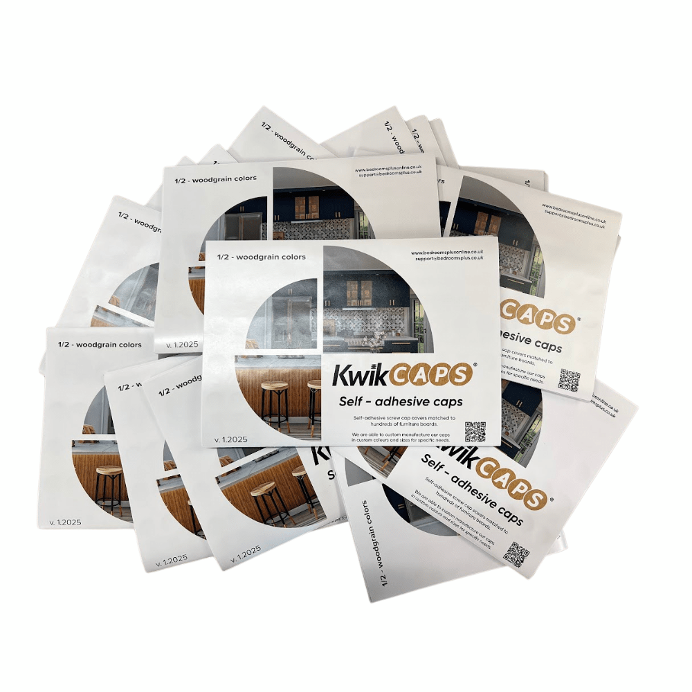 KwikCaps A4 Fold Out Sample Sheet - Bedrooms Plus