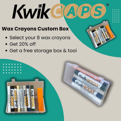 KwikCaps Furniture Soft Wax Touch Up Crayon Aluminium Egger F509 ST2 (978) - Bedrooms Plus