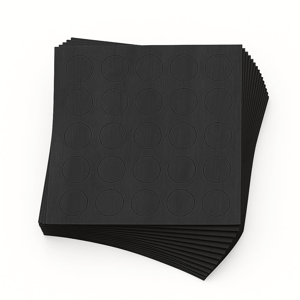 KwikCaps Self Adhesive Screw Cover Caps - Anthracite Sherman Oak / Finsa Roble Azabache Atlas 75V (529) H1346 ST32 - Bedrooms Plus