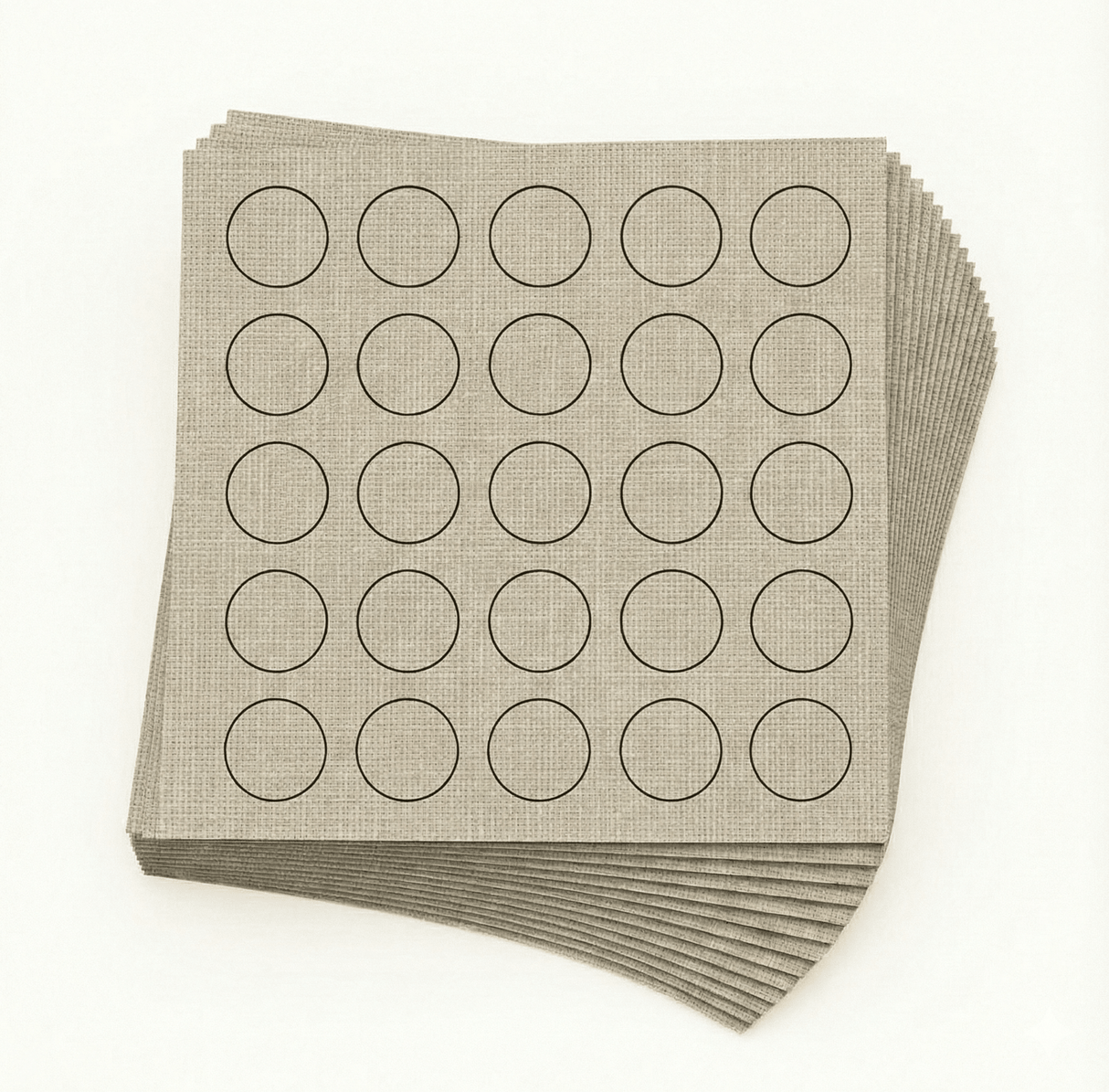 KwikCaps Self Adhesive Screw Cover Caps - Beige Textile / Finsa Lino Cancun 12G (133) F416 ST10 - Bedrooms Plus