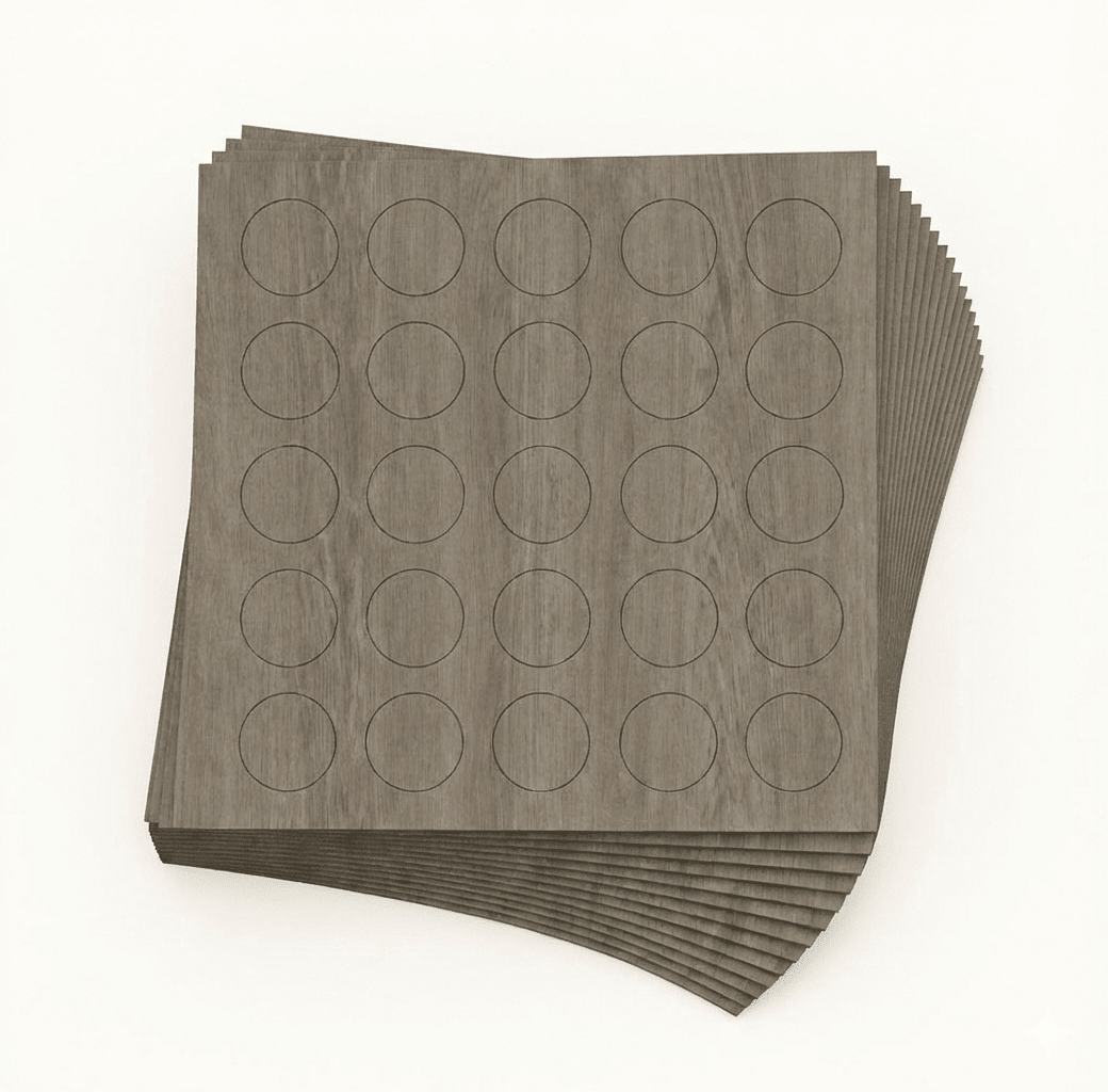 KwikCaps Self Adhesive Screw Cover Caps - Brown Orleans Oak / Finsa Roble Eternity 4AE (881) H1379 ST36 - Bedrooms Plus