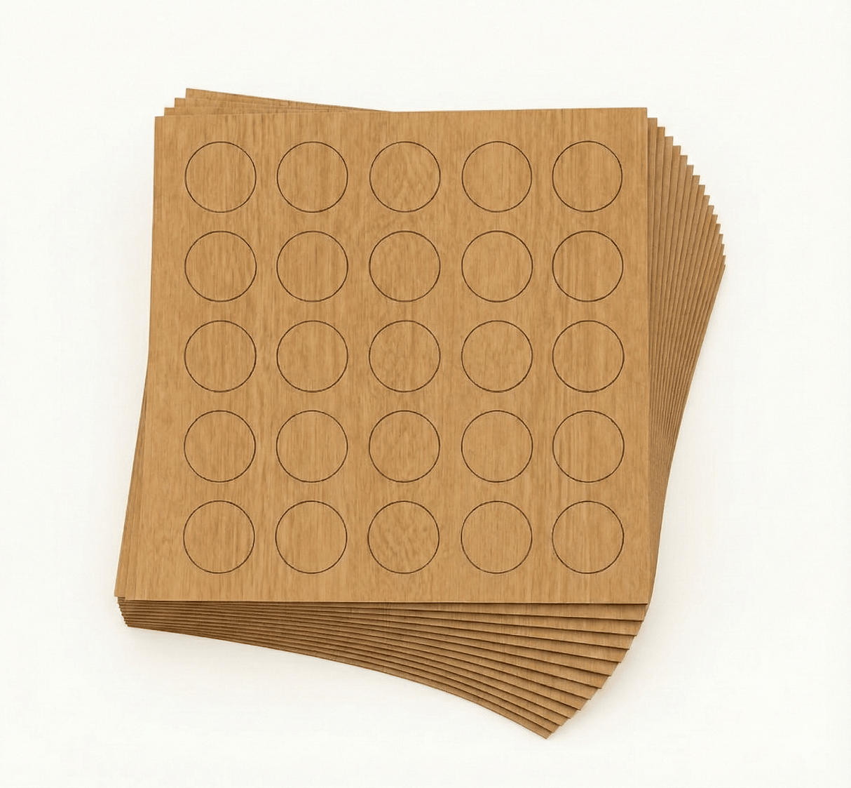 KwikCaps Self Adhesive Screw Cover Caps - Light Calais Oak (142) H1319 ST11 - Bedrooms Plus