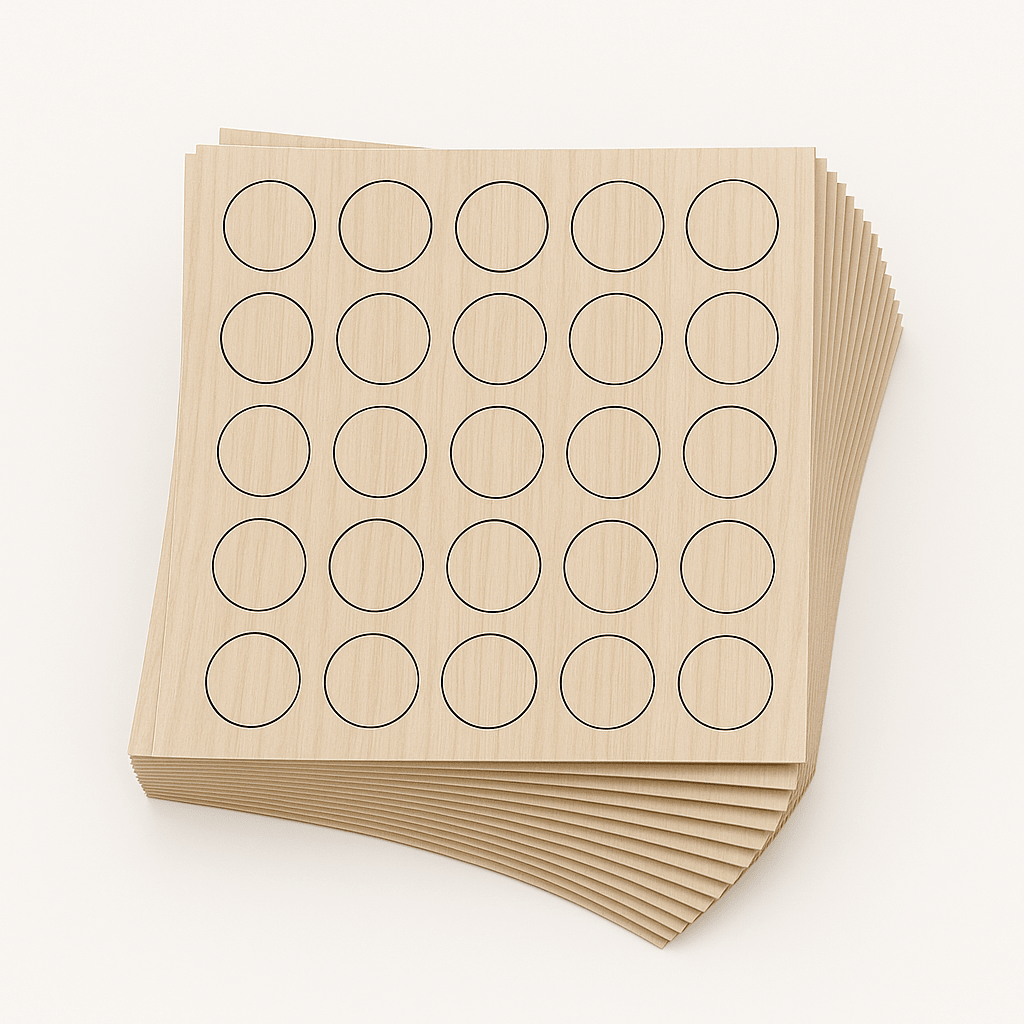 KwikCaps Self Adhesive Screw Cover Caps - Light Lakeland Acacia / Finsa Hickory Frida 9AR / Finsa Lecer 251B (141) Egger H1277 - Bedrooms Plus