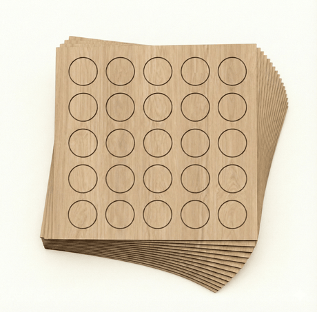 KwikCaps Self Adhesive Screw Cover Caps Light Natural Casella Oak (627) H1367 ST40 - Bedrooms Plus