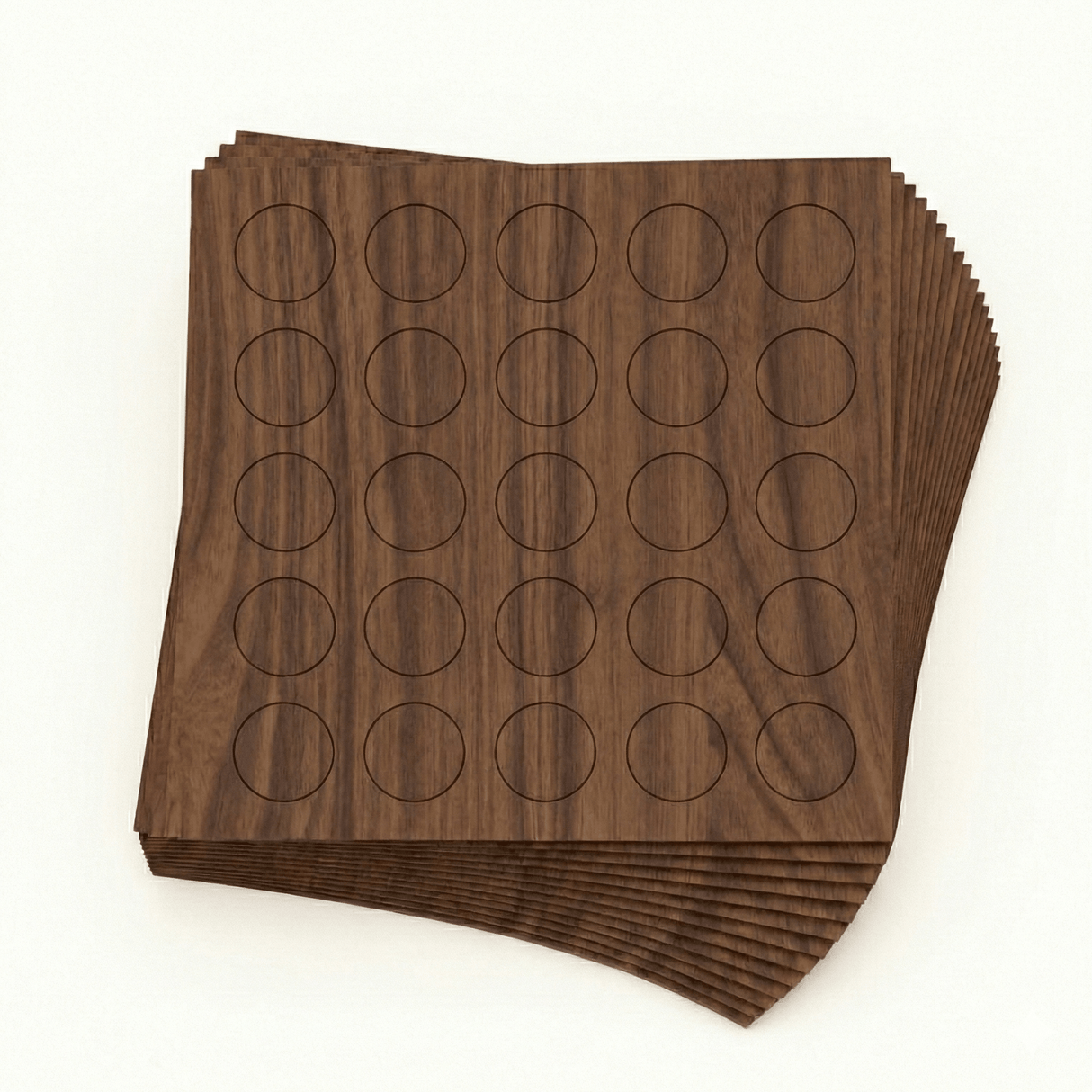 KwikCaps Self Adhesive Screw Cover Caps - Natural Dijon Walnut / Finsa Nogal Canaletto Mesura 03C (850) H3734 ST9 - Bedrooms Plus